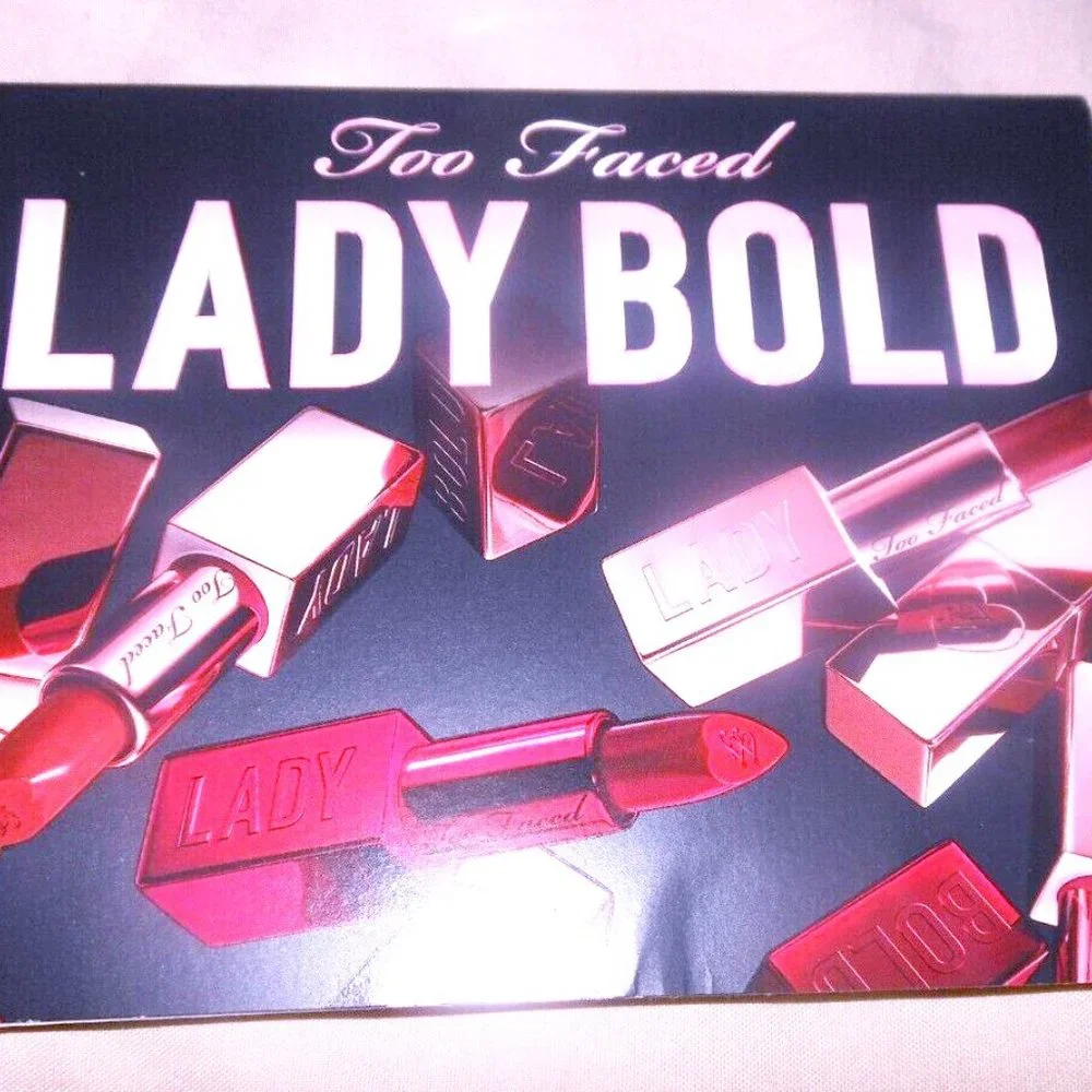 2 x Too Faced Lady Bold Lipstick 4 Samples Smooths Creamy Feather Resistence